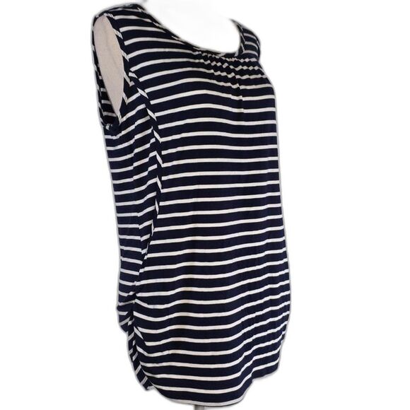 SmallShow Navy Striped Tank Top for Maternity and Nursing Size Medium - Picture 10 of 13